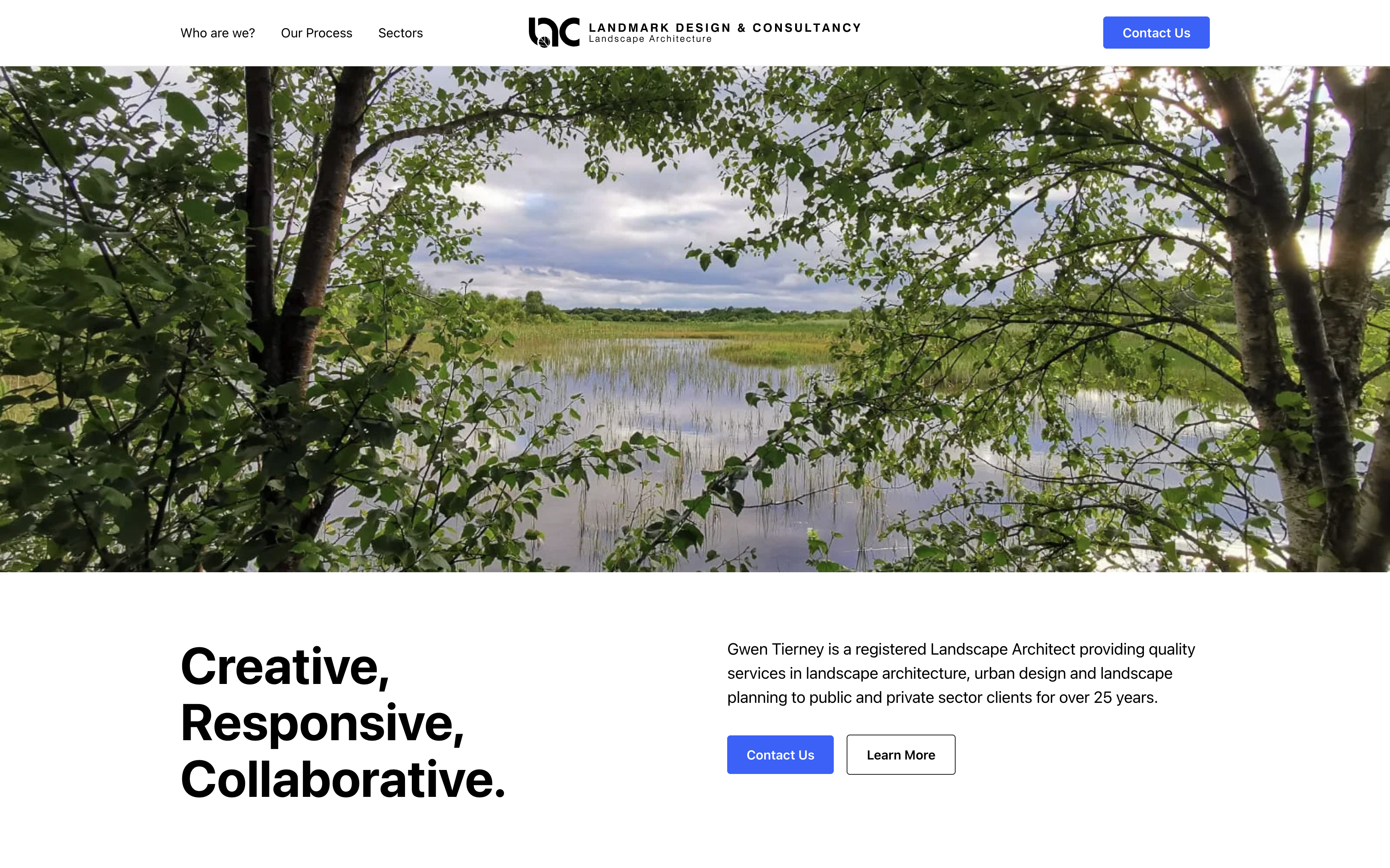 Landmark Design website screenshot